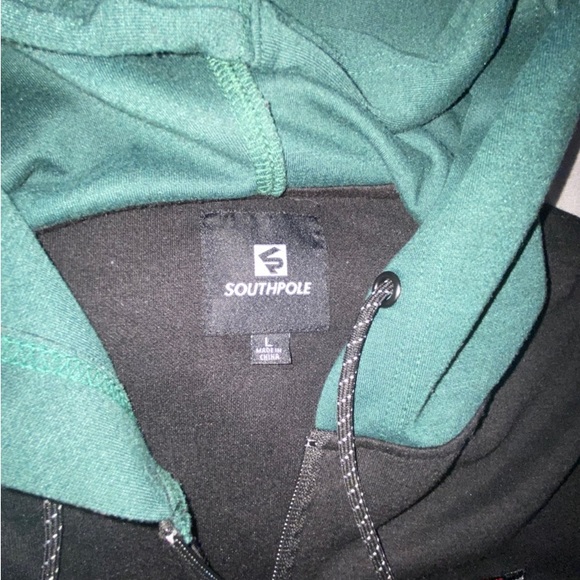 Southpole Full Zip Hoodie Jacket Men SZ L Pockets Activewear MCMXCI Black USA - Picture 2 of 5